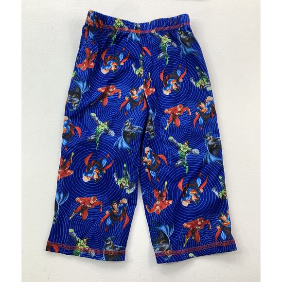 Justice League Toddler 2T Batman Superman Flame Resistant 2 Piece Pajamas NWT - Picture 6 of 12
